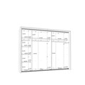 Dulap pentru haine Schiedam, Bedora, 280.9x63.9x215.9 cm, PAL/metal, alb/alb lucios