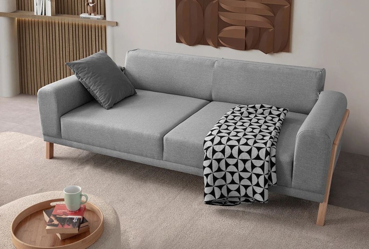 Canapea 3 locuri, Atelier del Sofa, 752EST1117, Lemn de carpen;PAL, Gri - view 3