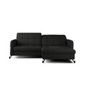 Coltar extensibil dreapta 3 locuri ELTAP, Lore-19, Lorelle, 225x160x105 cm, lemn/poliester, negru