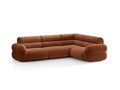 Coltar dreapta 5 locuri, Neo, Micadoni Home, 295x210x83 cm, tesatura Chenille, teracota