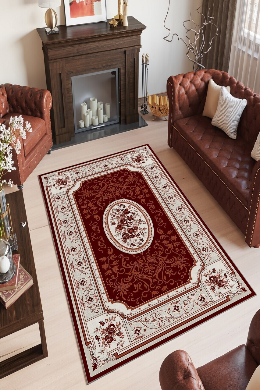Covor W908 180x280 cm Poliester Rosu claret