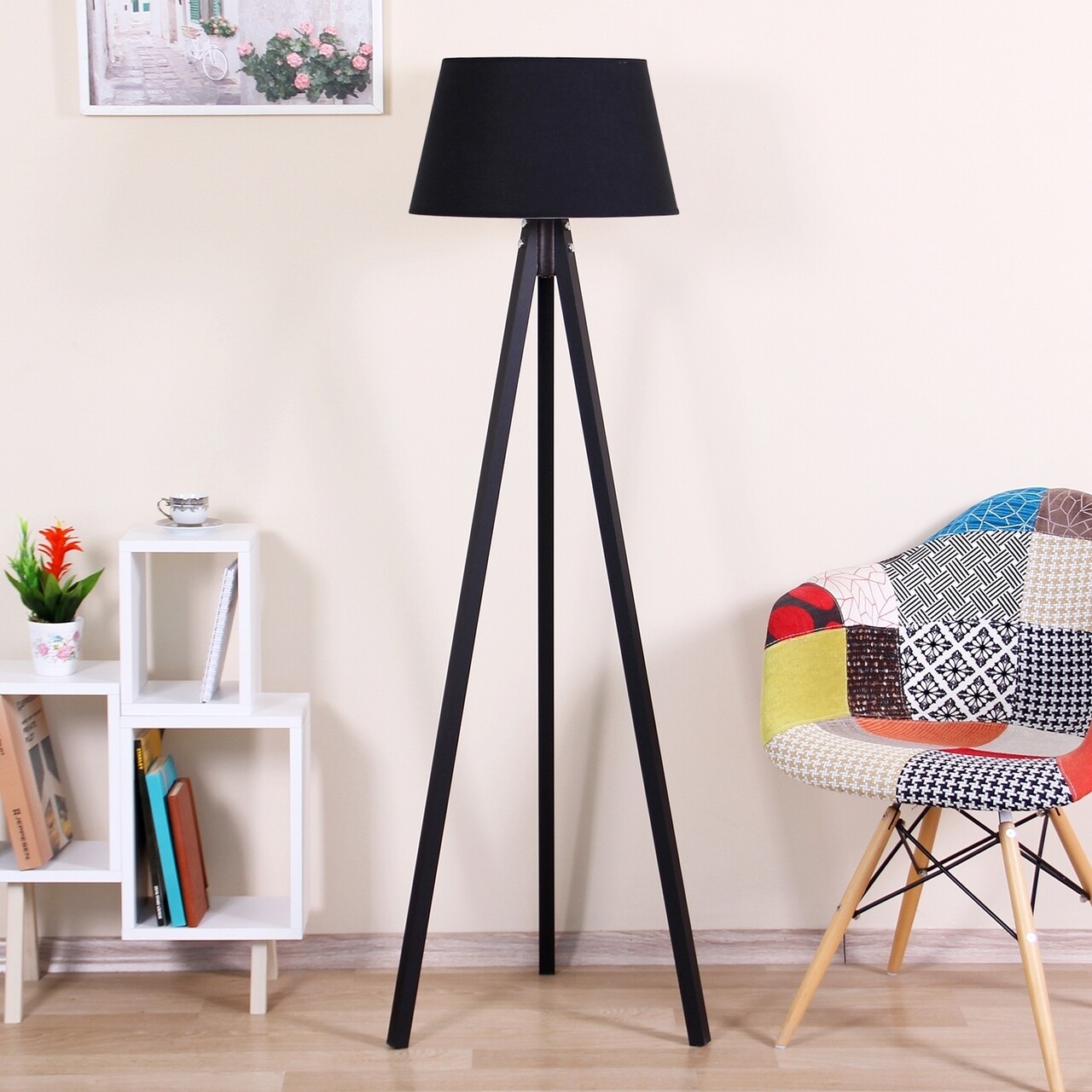 Lampadar Conical, Casa Parasio, 38x42x145 Cm, 1 X E27, 60 W, Negru