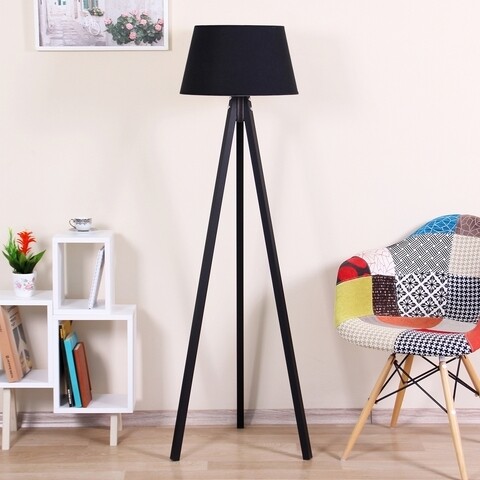 Poza Lampadar Conical, Casa Parasio, 38x42x145 cm, 1 x E27, 60 W, negru