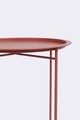 Masuta de cafea pentru gradina/terasa Austin, Bizzotto, pliabila, D46x52 cm, otel, invelis e-coating, finisaj mat, teracota