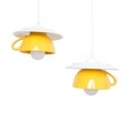 Lustra Afternoon tea Twins, Deco Republic, E27, 1x60W, ceramica, verde deschis/galben
