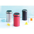 Cos de gunoi cu soft touch, Brabantia, Matt, 60 L, 40x40x71 cm, otel, negru mat