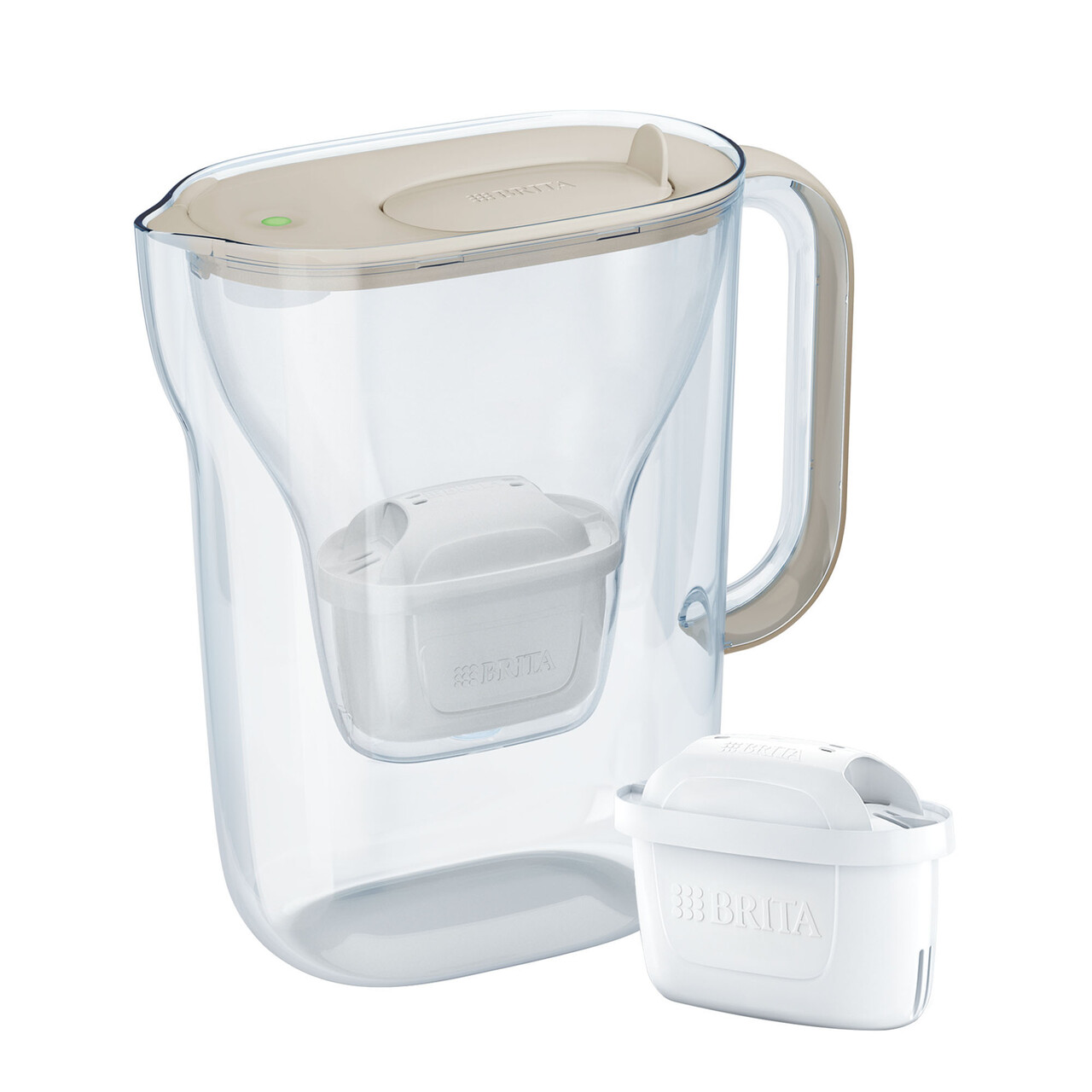 Cana filtranta BRITA Style Essential 2,4 L + 2 filtre Maxtra Pro (Sand) - imagine 2