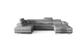 Coltar extensibil stanga 6 locuri ELTAP, Rod-35, Rodrigo, 345x202x90 cm, lemn/poliester, gri deschis