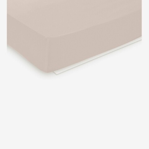 Husa de pat cu elastic, Christian Lacroix, 140x200 cm, 100% bumbac satinat, bej