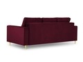 Canapea extensibila, Mimosa, Mazzini Sofas, 3 locuri, cu lada de depozitare, 220x100x92 cm, catifea, rosu