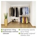 Organizator extensibil pentru haine, 3 piese, Wenko, 150 - 245 cm x 160 - 202 cm, inox/plastic