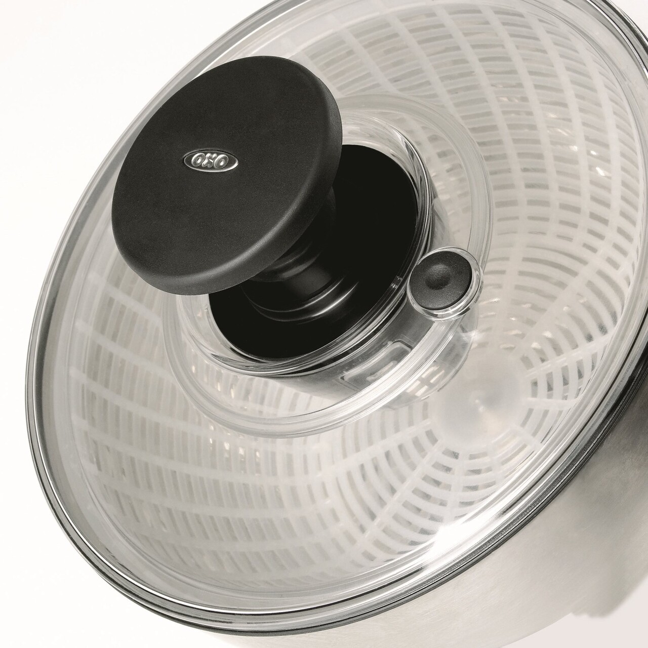 Uscator salata, inox,  26cm/5L, "SteeL" - OXO - imagine 6