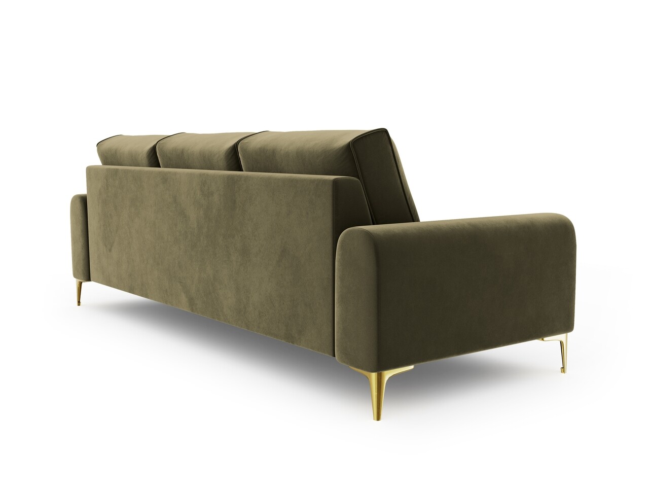 Canapea, Madara, Mazzini Sofas, 4 locuri, gold legs, 237x102x90 cm, catifea, verde - 2 | YEO