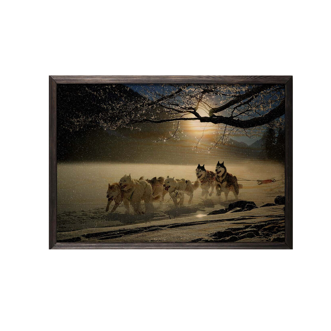 Tablou decorativ, Wolf Horde XL, Lemn, Lemn, Multicolor - 1 | YEO