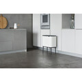 Cos de gunoi cu soft touch, Brabantia, Bo Touch, 11+23 L, 31.2x54x68 cm, otel, alb