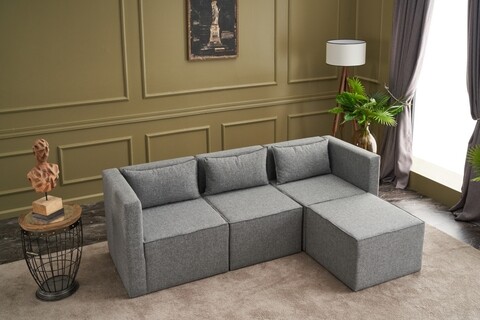 Coltar moduler lina kose koltuk , balcab home, 80x80x72 cm, lemn, gri