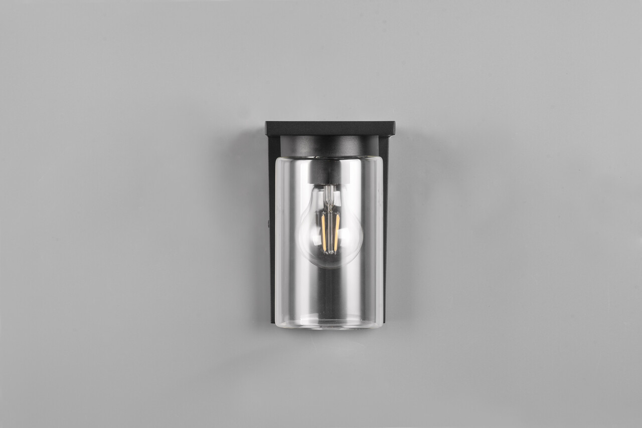 Aplica de perete pentru exterior Ardila, TRIO, 11.5x19 cm, 40W, 1x E27, aluminiu, negru mat