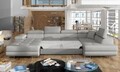 Coltar extensibil dreapta 6 locuri ELTAP, Rod-27, Rodrigo, 345x202x90 cm, lemn/poliester, gri deschis