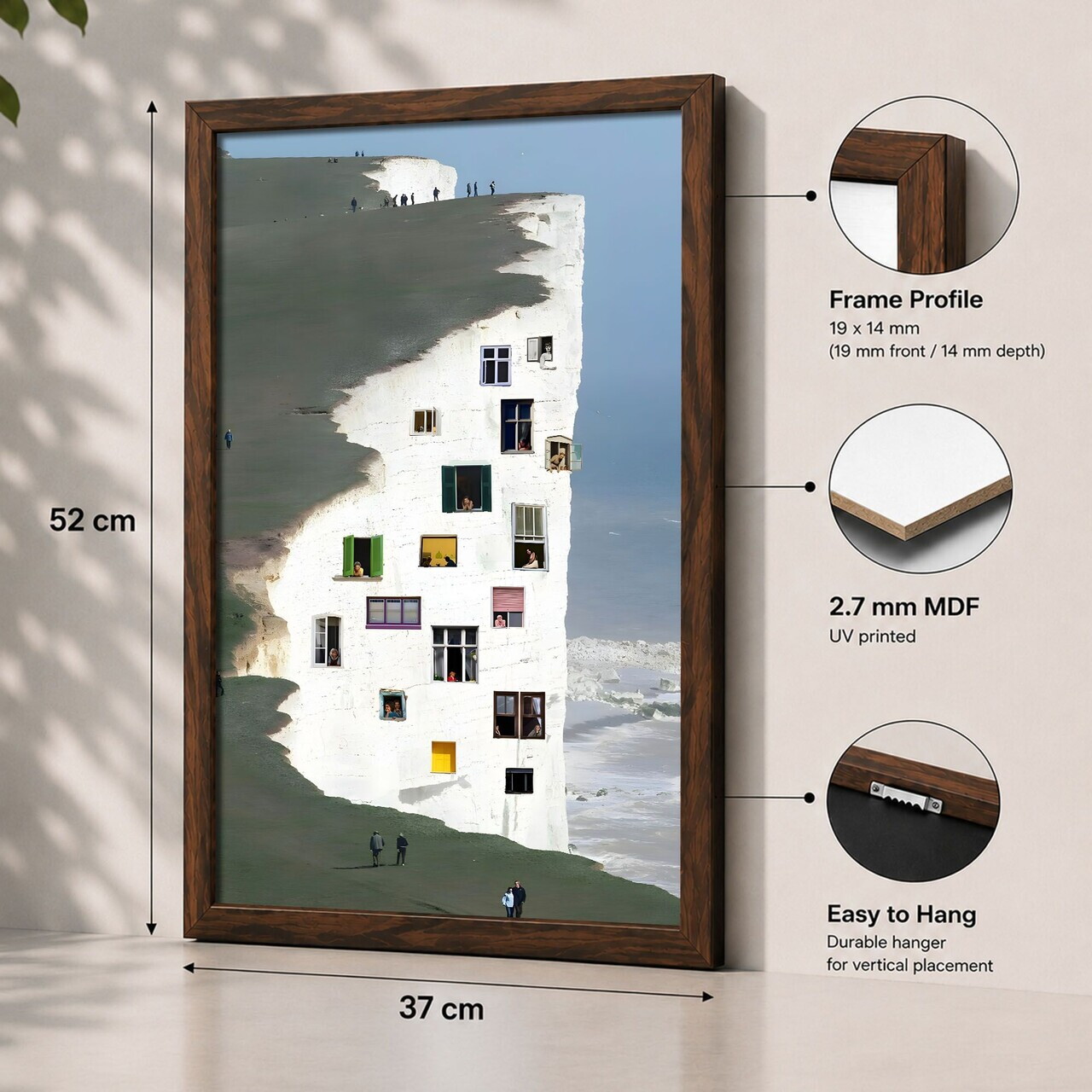 Tablou decorativ, 3752KACT-066, Fundal: 100% MDF (Grosime: 2,7 mm) Vopsire: Imprimare UV, Multicolor — imaginea 2