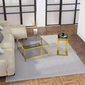 Set masute 3 piese, Caliente, Ibiza C, Aur / Fume