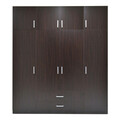 Dulap pentru haine Royal, Pakoworld, cu 4 usi, 200x58x230 cm, PAL melaminat, wenge