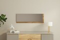Oglinda decorativa, Siam, Lariya, 40x120x2.2 cm, MDF , Alb/Maro