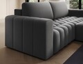 Coltar extensibil dreapta 4 locuri ELTAP, Bon-42, Bonett, 250x175x92 cm, lemn/poliester, gri inchis