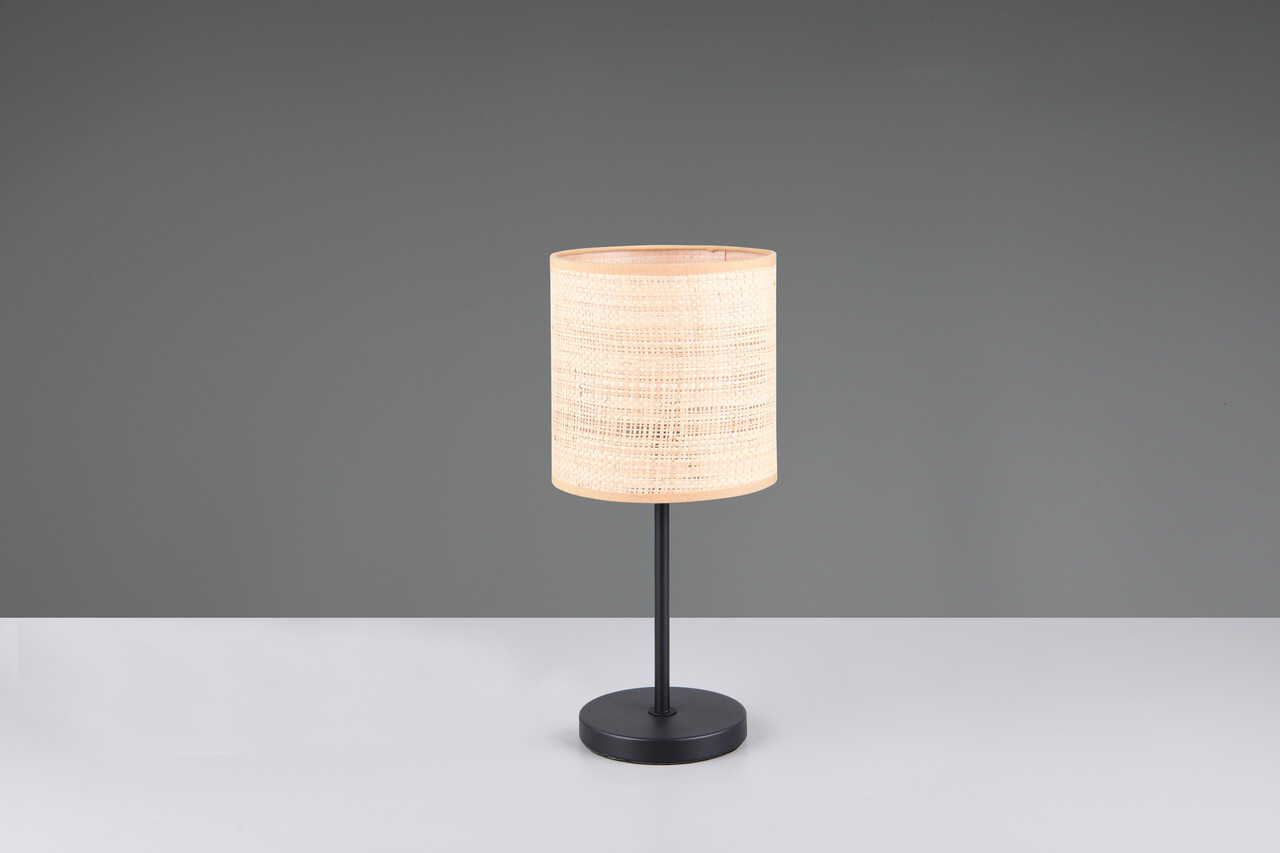 Lampa de masa Aimee, RL, 17.5x37 cm, 10W, 1x E27, metal, negru mat/bej
