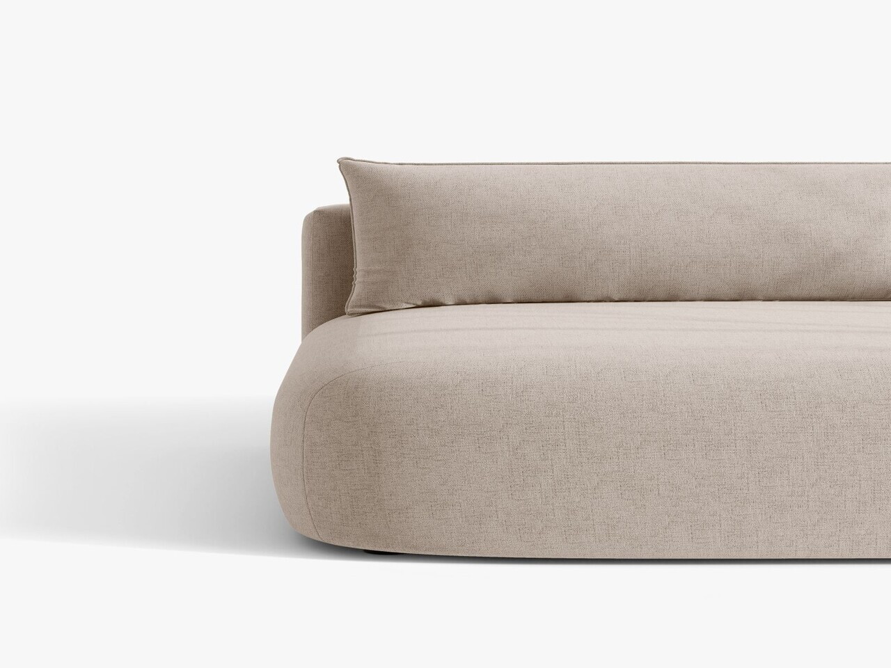 Canapea extensibila 3 locuri, Hena, Micadoni Home, 205x112x85 cm, tesatura structurata, cappuccino — imaginea 7
