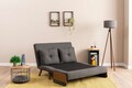 Canapea extensibilă cu 2 locuri, Futon, 859FTN2724, Metal , Gri inchis