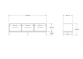 Comoda TV, Puqa Design, Melody, 160x50x40 cm, PAL, Alb