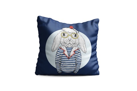 Perna decorativa bunny, oyo kids, 43x43 cm, poliester, multicolor