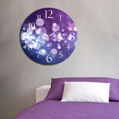 Ceas de perete, ms-04, mdf, ø40 cm, multicolor