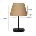 Lampa de masa, Insignio, 780SGN2544, Metal, Crem