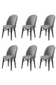 Set de scaune, Charlotte, Ritim, Metal, Gri/Negru