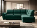 Coltar extensibil dreapta 3 locuri ELTAP, RT-35LU, Siber, 270x186x93 cm, lemn/poliester, verde inchis