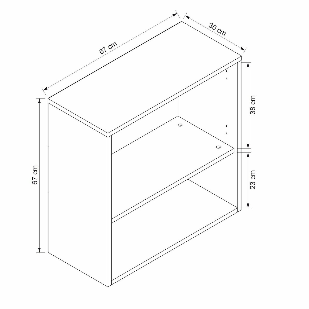 Dulap multifunctional, Hanah Home, Viona, 67x67x30 cm, Coș adânc / Alb — imaginea 8