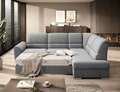 Coltar extensibil dreapta 3 locuri ELTAP, RT-03NU, Siber, 270x186x93 cm, lemn/poliester, gri deschis
