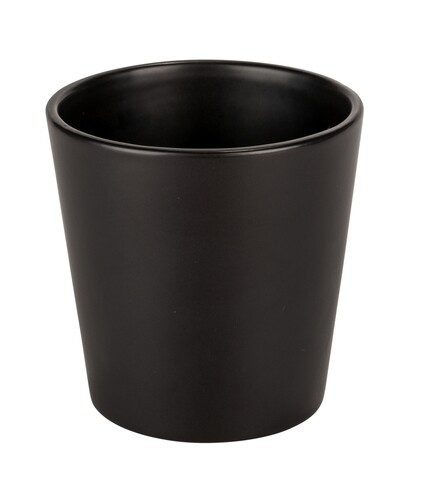 Ghiveci pentru flori si ierburi aromatice, wenko, herb kuro, 13 x 13 x 13 cm, ceramica, negru