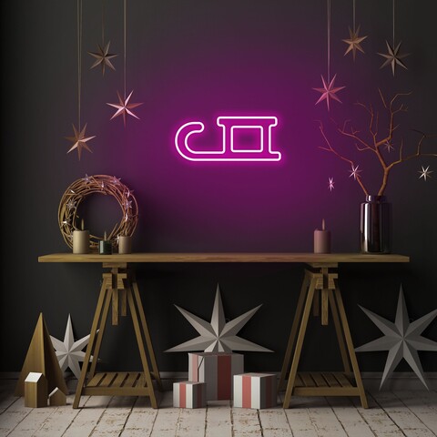 Lampa de perete Sled, Neon Graph, 38x17x2 cm, roz Decoratiuni si ornamente