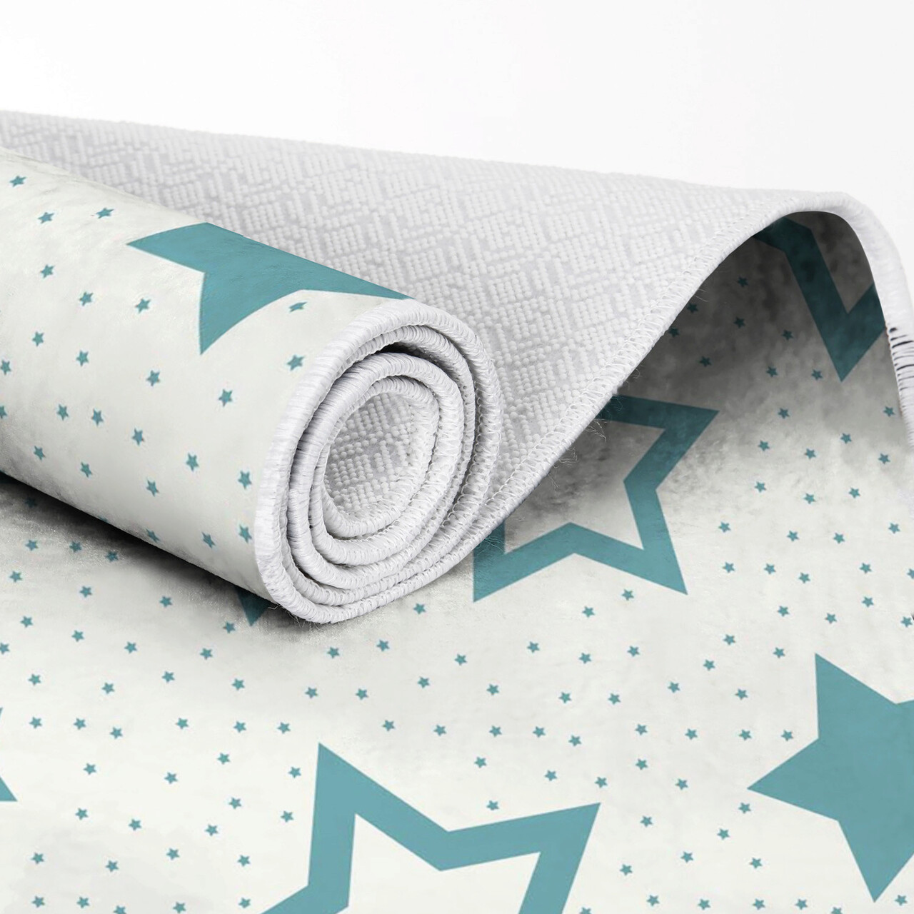 Covor, Kids-128, 120x180 cm, Crem / Albastru