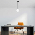 Lustra, Fulgor, 942FLG1157, Metal, Negru / Alb / Auriu
