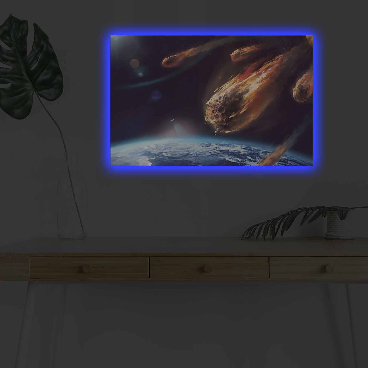 Tablou decorativ cu lumina LED, NASA-009, Dimensiune: 45 x 70 cm, Multicolor - view 3