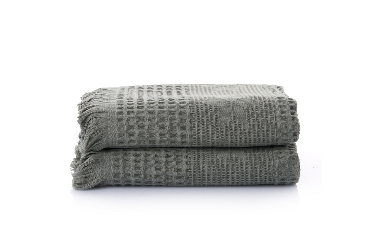 Set prosoape de baie, L'essentiel Maison, Sara, Verde