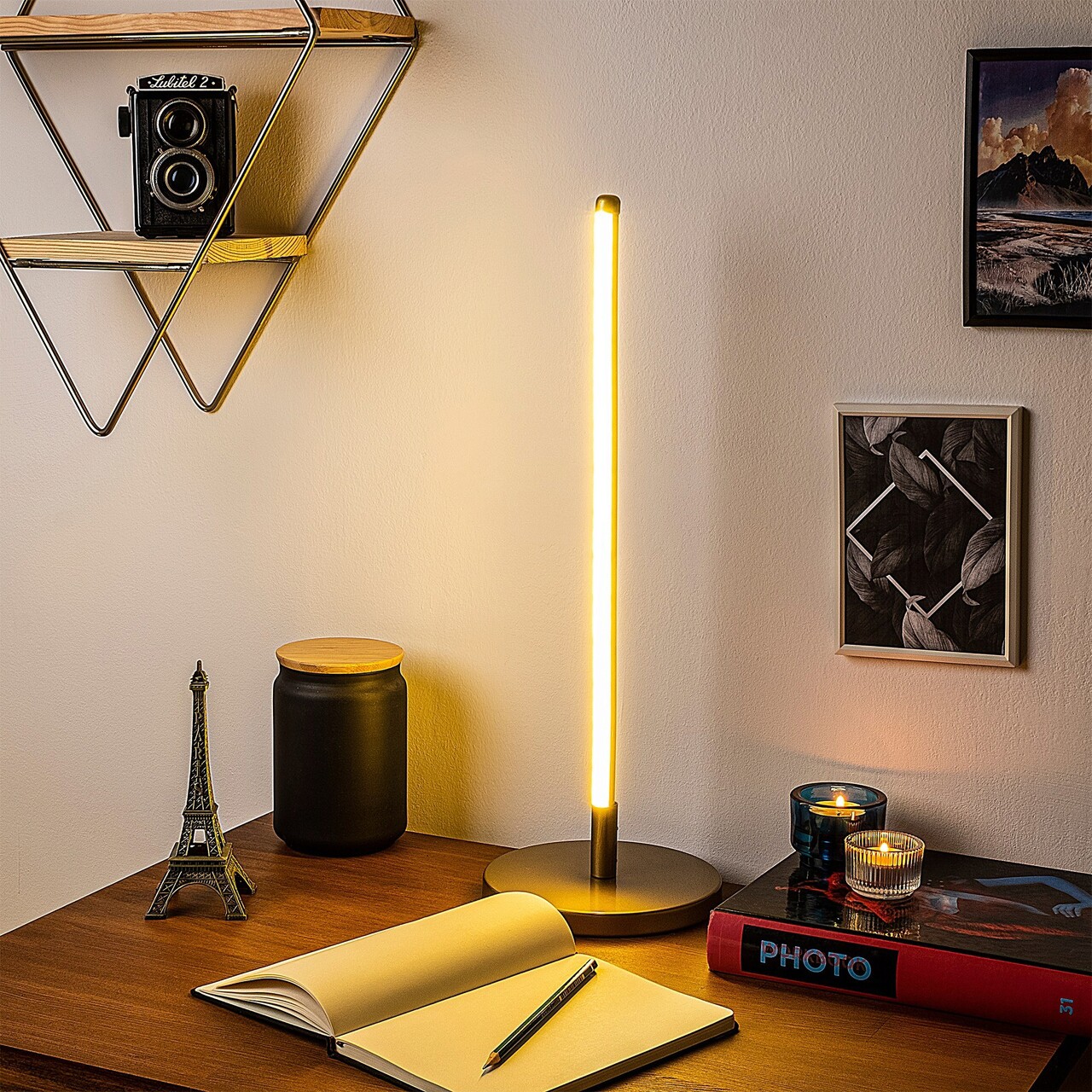 Lampa de masa, Fresno, 119FRS1410, Metal, Auriu - 3 | YEO