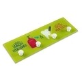 Cuier pentru baie Wash & Brush, Versa, 36x3x12 cm, sticla, verde