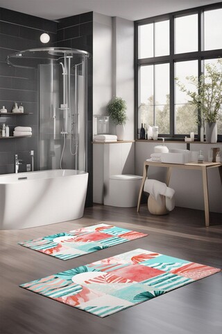 Set covorase de baie, Cartwright, CT-5276, Poliester, Multicolor