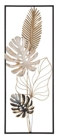 Decoratiune de perete 3d exotic, mauro ferretti, 28.5x74 cm, fier