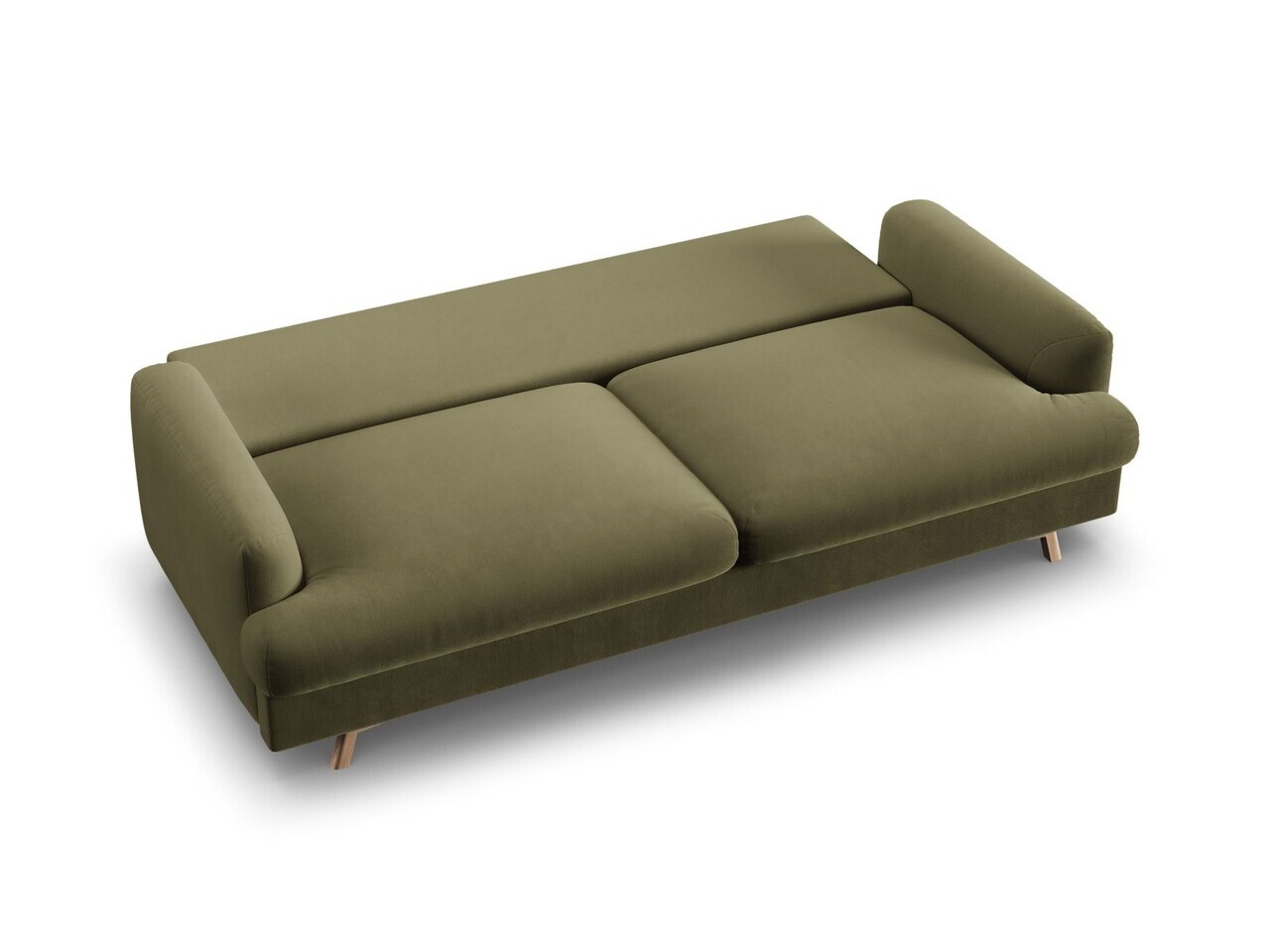 Canapea extensibila 3 locuri, Naomi, Micadoni Home, 233x110x95 cm, catifea, verde — imaginea 7