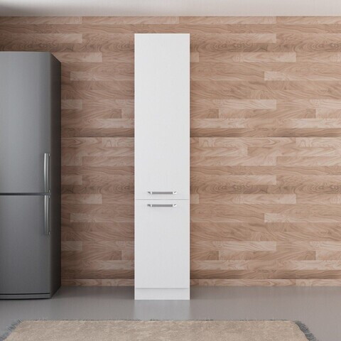 Dulap pentru bucatarie, Hanah Home, Minar, 45x222x58 cm, Alb